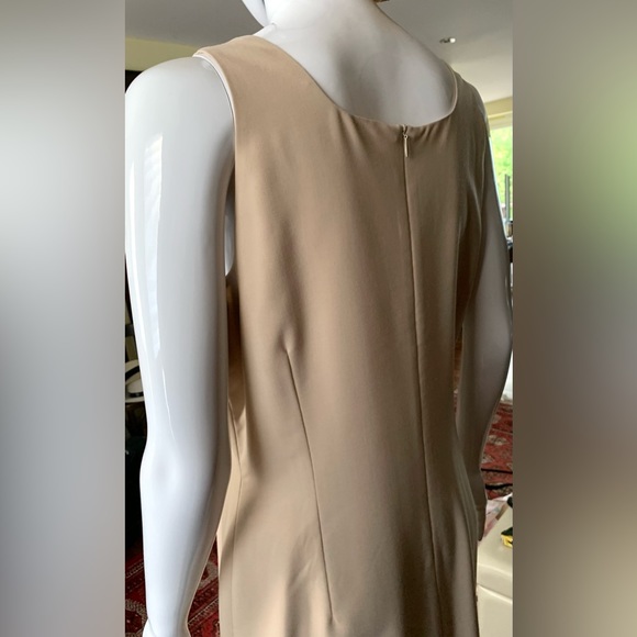 Beymen Natural tan color 48% wool blend sleeveless dress at knee Eu 42 US 10 - Picture 9 of 15